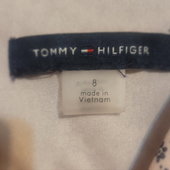 Tommy Hilfiger Very Light Pink And Black Chiffon Sleeveless Midi Sz. 8 - Picture 7 of 9